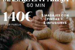 Promoción Masaje en Pareja con Pindas