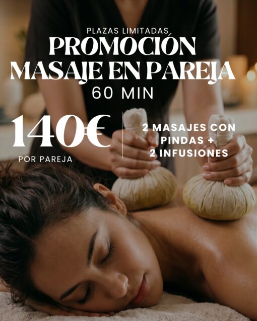 Promoción Masaje en Pareja con Pindas
